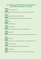 Bcs Foundation Business Analysis Updated&NewLine;Questions And Correct Answers