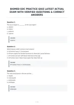 Biomed Eoc Practice Quiz Latest Actual&NewLine;Exam With Verified Questions & Correct&NewLine;Answers