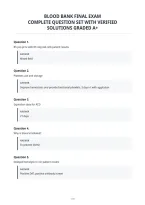 Blood Bank Final Exam&NewLine;Complete Question Set With Verified&NewLine;Solutions Graded A