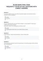 Blood Bank Final Exam&NewLine;Frequently Tested Actual Questions With&NewLine;Correct Answers