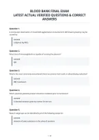 Blood Bank Final Exam&NewLine;Latest Actual Verified Questions & Correct&NewLine;Answers