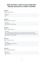 Bnsf Telecom 1 Latest Actual Exam With&NewLine;Verified Questions & Correct Answers