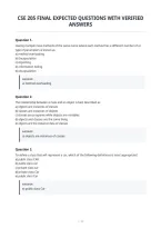 Cse 205 Final Expected Questions With Verified&NewLine;Answers&NewLine;