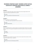 Business Strategy Quiz 1 Review Latest Actual&NewLine;Exam With Verified Questions & Correct&NewLine;Answers