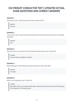 Csx Freight Conductor Test 2 Updated Actual&NewLine;Exam Questions And Correct Answers&NewLine;
