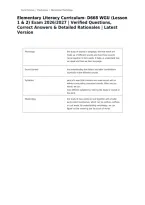 Elementary Literacy Curriculum- D668 WGU &lpar;Lesson 1 & 2&rpar; Exam 2026&sol;2027 &vert; Verified Questions&comma; Correct Answers & Detailed Rationales &vert; Latest Version