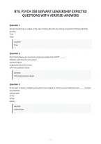 Byu Psych 358 Servant Leadership Expected&NewLine;Questions With Verified Answers