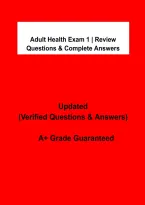 Adult Health Exam 1 &vert; Review Questions & Complete Answers &vert; Exam Prep &vert; Grade A&plus; &vert; 2026&ndash;2027