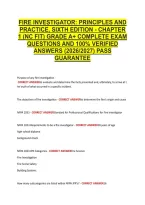 Fire Investigator&colon; Principles And &NewLine;Practice&comma; Sixth Edition - Chapter &NewLine;1 &lpar;Nc Fit&rpar; Grade A&plus; Complete Exam &NewLine;Questions And 100&percnt; Verified &NewLine;Answers &lpar;2026&sol;2027&rpar; Pass &NewLine;Guarantee