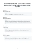 C836 Fundamentals Of Information Security&NewLine;&lpar;Wgu&rpar; Updated Actual Questions With Correct&NewLine;Answers