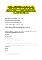 Ifsta 7 Exam Prep - Chapter 1  &NewLine;Complete Exam Questions And &NewLine;100&percnt; Verified Answers &lpar;2026&sol;2027&rpar; &NewLine;Pass Guarantee