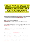 Ifsta Unit 1 Test Actual Exam All &NewLine;Questions And Well Elaborated &NewLine;Answers Top Rated Version For &NewLine;Already A&plus; Graded Highly &NewLine;Recommended &vert;New And Revised
