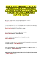 Ifsta Actual Exam All Questions &NewLine;And Well Elaborated Answers &NewLine;Top Rated Version For Already A&plus; &NewLine;Graded Highly Recommended &NewLine;&vert;New And Revised 