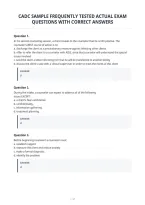 Cadc Sample Frequently Tested Actual Exam&NewLine;Questions With Correct Answers