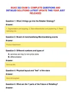 Buad 332 Exam 3- Complete Questions And&NewLine;Detailed Solutions Latest Update This Year Just&NewLine;Released