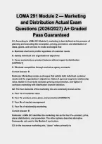 LOMA 291 Module 2 &mdash; Marketing and Distribution Actual Exam Questions &lpar;2026&sol;2027&rpar; A&plus; Graded Pass Guaranteed