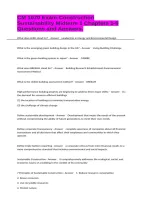 CM 1070 Exam-Construction Sustainability Midterm 1 Chapters 1-6 Questions and Answers&period;