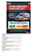 Ca Dmv Ambulance - Exam 2026&sol;2027 &vert;  Verified Q&A &vert; Detailed Rationales &vert; Ngn-Aligned &vert; Pass Guaranteed &ndash; A&plus; Graded