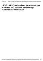 NR565 &sol; NR 565 Midterm Exam Study Guide &lpar;Latest 2025 UPDATED&rpar;&colon; Advanced Pharmacology Fundamentals - Chamberlain&NewLine;&NewLine;&NewLine;