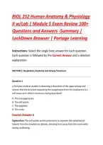BIOL 252 Human Anatomy & Physiology &NewLine;II w&sol;Lab &vert; Module 5 Exam Review 100&plus; &NewLine;Questions and Answers -Summary &vert; &NewLine;LockDown Browser &vert; Portage Learning