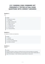 Ccc Common Core Combined Set&NewLine;Frequently Tested Actual Exam&NewLine;Questions With Correct Answers
