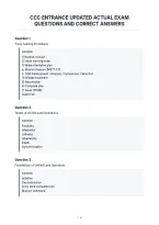 Ccc Entrance Updated Actual Exam&NewLine;Questions And Correct Answers