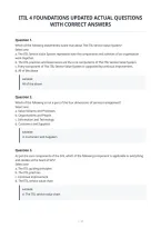 Itil 4 Foundations Updated Actual Questions&NewLine;With Correct Answers