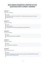 Jean Inman Domain Iii Updated Actual&NewLine;Questions With Correct Answers&NewLine;