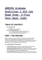 2026&sol;2027 ABESPA Alabama Audiology & SLP Law Exam Prep&colon; S-Tier Test Bank &lpar;Q&A&rpar;