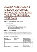 2026&sol;2027 ELITE TEST BANK&colon; Alaska Audiology & Speech-Language Pathology Law Exam Prep &vert; Complete Q&A with Rationale