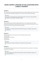 David Carter 2 Updated Actual Questions With&NewLine;Correct Answers