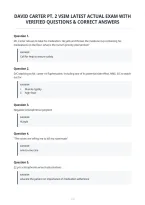 David Carter Pt&period; 2 Vsim Latest Actual Exam With&NewLine;Verified Questions & Correct Answers