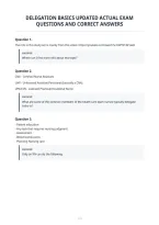Delegation Basics Updated Actual Exam&NewLine;Questions And Correct Answers