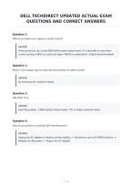 Dell Techdirect Updated Actual Exam&NewLine;Questions And Correct Answers