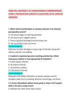Nurs 332 University Of Saskatchewan Comprehensive Exam 2 Preparation Complete Questions With Verified Answers