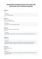 Designated Representative Ossf Expected&NewLine;Questions With Verified Answers