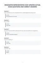 Designated Representative Ossf Updated Actual&NewLine;Exam Questions And Correct Answers