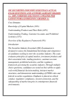 Sie Securities Industry Essentials Actual &NewLine;Exam Questions And Answers Already Graded &NewLine;A&plus;&period; 100&percnt; Verified Solutions &vert; Updated Per &NewLine;Latest Finra Guidelines &vert; Graded A&plus;
