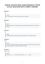 Digital Circuits Final Exam Frequently Tested&NewLine;Actual Questions With Correct Answers