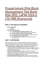 2026&sol;2027 Propertymark Elite Block Management Test Bank&colon; BSA&comma; LAFRA 2024 & LTA 1985 &lpar;Scenarios&rpar;