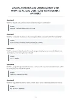Digital Forensics In Cybersecurity D431&NewLine;Updated Actual Questions With Correct&NewLine;Answers