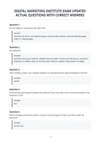 Digital Marketing Institute Exam Updated&NewLine;Actual Questions With Correct Answers