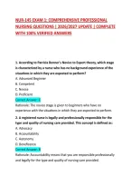 Nur-145 Exam 1&colon; Comprehensive Professional Nursing Questions &vert; 2026&sol;2027 Update &vert; Complete With 100&percnt; Verified Answers