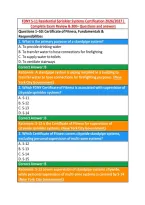 FDNY S-11 Residential Sprinkler Systems Certification 2026&sol;2027 &vert; &NewLine;Complete Exam Review & 300&plus; Questions and answers