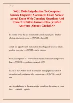 WGU D684 Introduction to Computer Science &vert; Objective Assessment Study Guide & Practice Questions