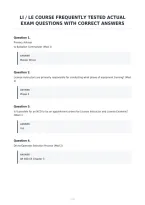 Li &sol; Le Course Frequently Tested Actual&NewLine;Exam Questions With Correct Answers