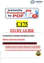 C175 Fundamentals of Database Management Systems Study Guide &lpar;2026&sol;2027&rpar; &vert; WGU