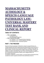2026&sol;2027 Massachusetts Audiology & Speech-Language Pathology Law Exam Prep &vert; -Question Universal Mastery Test Bank & Clinical Rationale Guide &lpar;260 CMR & M&period;G&period;L&period;&rpar;