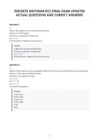 Discrete Mathematics Final Exam Updated&NewLine;Actual Questions And Correct Answers