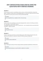 Dot Certification Exam &lpar;Fmcsa&rpar; Expected&NewLine;Questions With Verified Answers